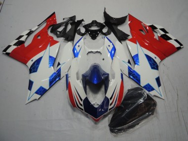 Carene Moto Ducati 1199 2011-2014 - Bianco Blu Rosso