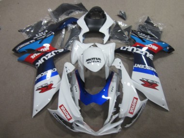 Carene Moto GSXR 600 K11 2011-2024 - Bianco Blu Motul