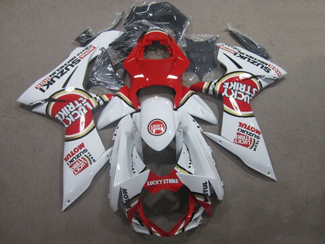 Carene Moto GSXR 600 K11 2011-2024 - Bianco Lucky Strike Rosso Motul