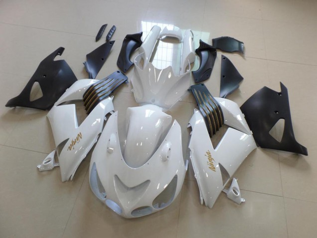 Carene Moto ZX14R ZZR 1400 2006-2011 - Bianco & Nero Opaco